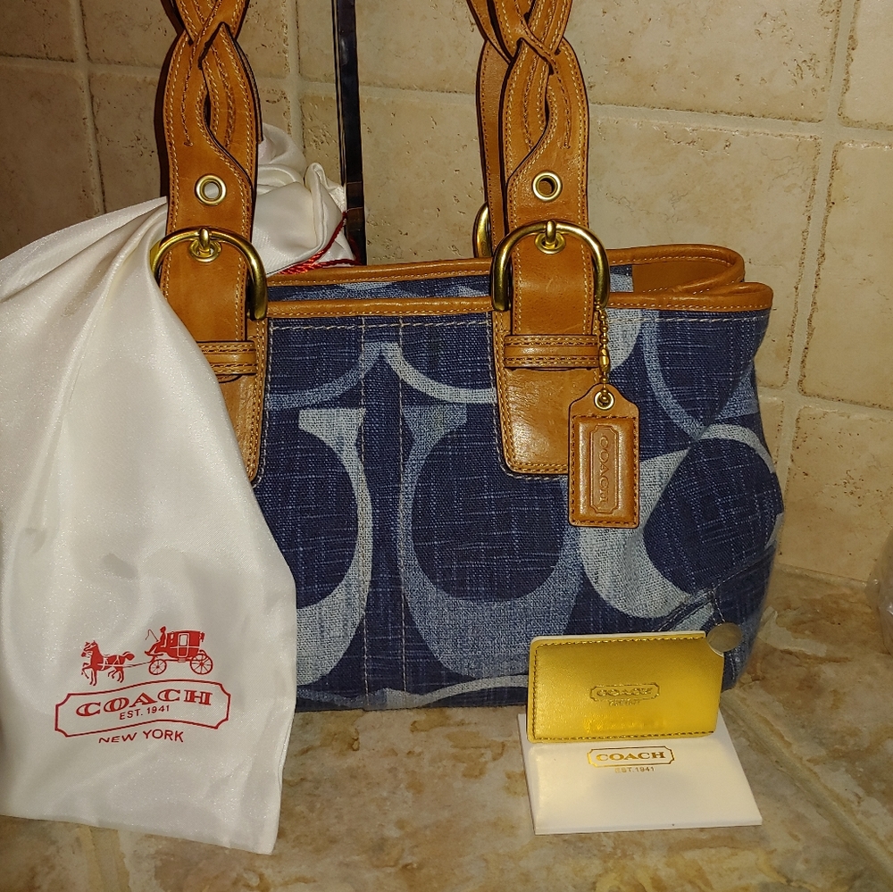 Authentic NWOT Coach Tonal C Satchel Handbag